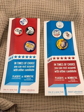 Vintage 1950s Political Campaign Pinback Buttons Lot Ike Nixon Stevenson Kefauve picture