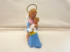 Vintage Madonna and Child Figurine Made in Spain Spanish Pottery Art Mary Jesus picture