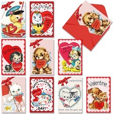 27 Pcs Vintage Valentine'S Cards Animal Valentine'S Day Greeting Cards Colorful picture