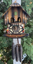 Vintage German Schmeckenbecher Chalet Cuckoo Clock  VIDEO - MUSICAL - ANIMATED picture