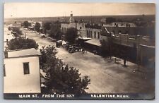 Main Street from the Sky Valentine Nebraska NE c1910 Real Photo RPPC picture