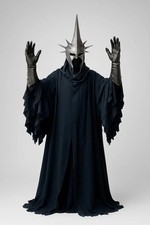 Ring Wraith Costume Nazgul Costume Black Cape Cloak Grim Reaper Gown picture