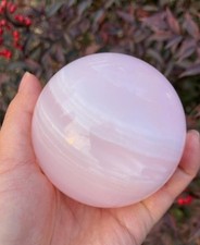 700gram Pink Mangano Calcite Sphere UV Reactive Glows Under UV Light Reactive picture