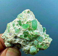 Natural Green Fluorescent Crystal Cluster on Matrix Mineral Specimen 348 ct picture