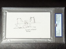 Adrian Smith Autograph Signed PSA DNA Hand Drawn Sketch Rowe's Wharf Boston picture