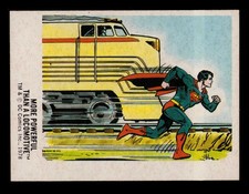 1978 ORIGINAL DC Comics Superheroes Bread Sticker SUPERMAN LOCOMOTIVE Card 19/30 picture