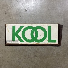 Vintage 1992 KOOL CIGARETTES Store Display Sign Metal w/ Sticker 5.5” x 14” picture