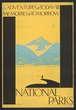 Vintage National Park Travel Art Poster Print - 18 x 24 inches picture