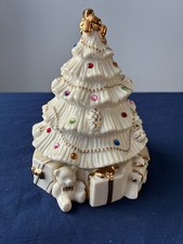 LENOX 2003 CHINA JEWELS MUSICAL CHRISTMAS TREE PLAYS WISH YOU A MERRY CHRISTMAS picture