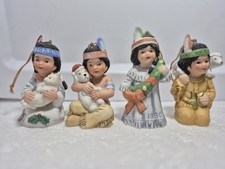 Vintage SET 5 Gergory Perillo Christmas Ornaments Sagebrush Kids plus 3 others picture