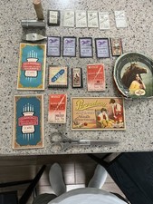 Antique Vintage Sewing Lot Thimbles Needle Kits Scissors Advertising 1800s-1960s picture