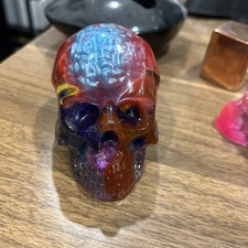 Larger SKULL with multiple layers Epoxy Resin One Of A Kind ART picture