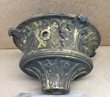 Ornate Victorian Art Deco Hollow Cast Metal Lamp Base Part Marked NOVO BRONZE picture