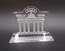 Berlin 1936 Paperweight Paperweight XI. Olympics Crystal Keepsake picture