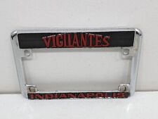 Vintage Motorcycle Club Member License Plate Frame -  Vigilantes Indianapolis IN picture