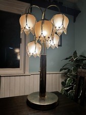 Rare Vintage 5 Arm Tulip Table Lamp picture