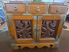 vintage 1960s–1980s Korean Tansu-style jewelry chest picture