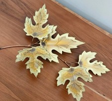 Vtg Maple Leaf Fall Wall Decor Art Signed Galhaith Brass Copper Splatter Finish picture