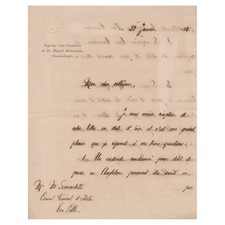 1886 British Court Constantinople Letter to Italy Consulate - UK Navy Army Judge picture