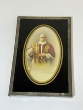 Vintage Pope Pius XII Framed Portrait Catholic Religious Art 1940s 5x6 picture