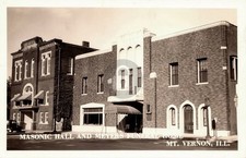 Masonic Gall Myers Funeral Home Mount Vernon Illinois IL c1940s RPPC COPY picture
