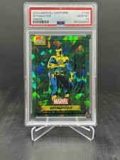 2024 Topps Chrome Sapphire Marvel Spymaster Green 29/99 PSA 10 #148 picture