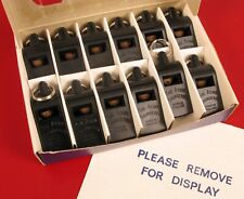 COMPLETE DISPLAY BOX OF ACME THUNDERER WHISTLES MADE IN ENGLAND VINTAGE NOS  picture
