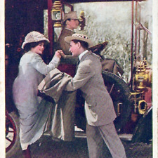Vintage 1912 Take A Ride With Me Car Man Woman In Love Humor Funny Postcard picture