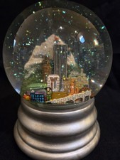 Portland Oregon Musical Snow Globe Three Jays Imports Mt Hood Skyline picture
