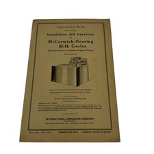Vintage 1937 McCormick Deering Milk Cooler Instruction Book Operation Manual picture