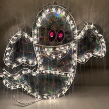 Vtg Totally Ghoul Holographic Lighted Ghost Halloween Window Decor 100 Lights picture