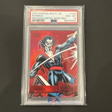 2021 Marvel Metal Universe Spider-man Red PMG Morbius /100 Precious Gem  PSA 8 picture