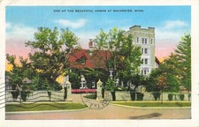 Rochester, Minn. Beautiful Home Mansion Postcard 1930 The Co-Mo Co. picture