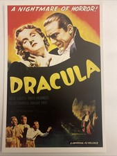 Dracula 1931 Postcard Bela Lugosi David Manners Helen Chandler New Unposted picture