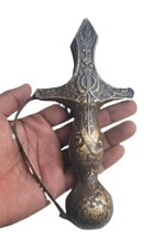 RARE VINTAGE ROYAL BRASS SWORD HILT MUT COLLECTABLE picture