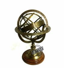 Christmas Gift Vintage Solid Brass Antique Design Armilary Clock Hiking Compass picture