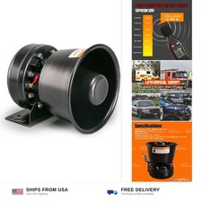 200W PA Siren Horn Speaker Black Steel 8 Ohms Universal Vehicle Truck SUV picture