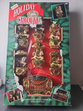 VTG *NOS* 1992 MR CHRISTMAS HOLIDAY CAROUSEL LIGHT MUSICAL 6 HORSE CIRCUS ORGAN picture