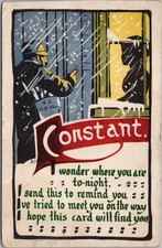 1916 Artist-Signed Greetings Postcard
