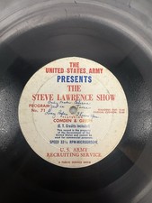 Vintage Us Army Recruiting Service LP Steve Lawrence Show Program 71 picture