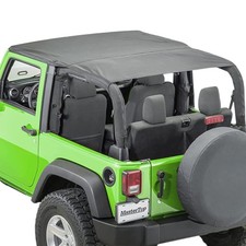 MasterTop Bimini Plus Soft Top Black Diamond for 2010-2018 Jeep Wrangler JK 2DR picture
