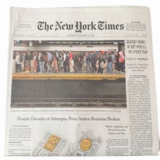 The New York Times News Paper November 22 2025 Penn Station Remains Broken NYT picture