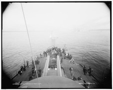 Photo:USS Oregon Battleship Forecastle from Aloft 1890s American Navy picture