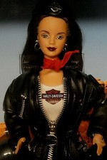Harley Davidson Barbie Collector Edition Mattel NRFB Black Leather Outfit Mint picture
