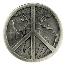 Peace Sign Pin Pewter 1