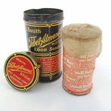Zenith Tibet Almond Stick Furniture Radio Cabinet Scratch Remover Tin Vintage picture