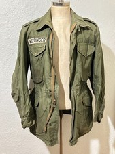 Distressed Vtg US Army M-1951 Field Jacket Mens Olive Green Military Korean War picture