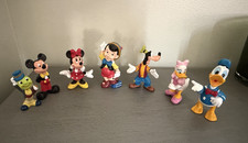 Vintage Walt Disney Mickey Mouse Pinocchio Goofy PVC Characters Figure Lot 7 picture