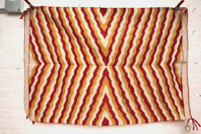 ATQ Navajo Rug LARGE Crystal Native American 45”x31” Eye Dazzler Weaving Textile picture