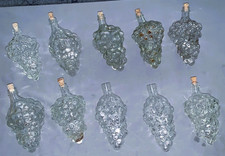 Great Lot 10 Vintage Made in France Grape Cluster Wine Bottles or Decanters picture